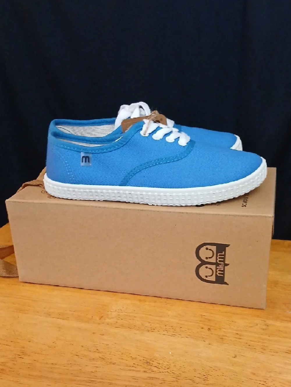 miml Blue Canvas Lace-Up Sneakers
